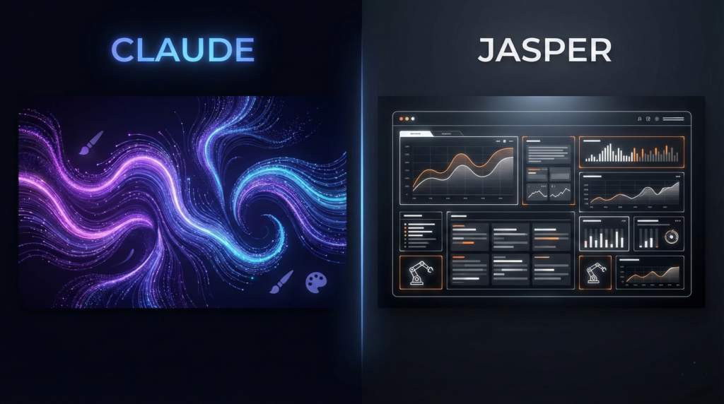 Claude vs Jasper 2026 comparison chart for solopreneurs